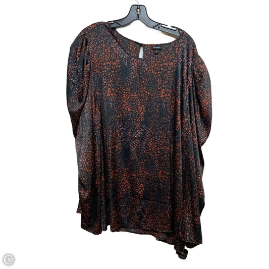 Blouse Long Sleeve By Torrid In Black & Pink, Size: 4x