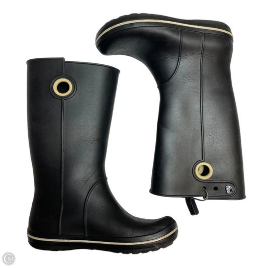 Boots Rain By Crocs In Black, Size: 6