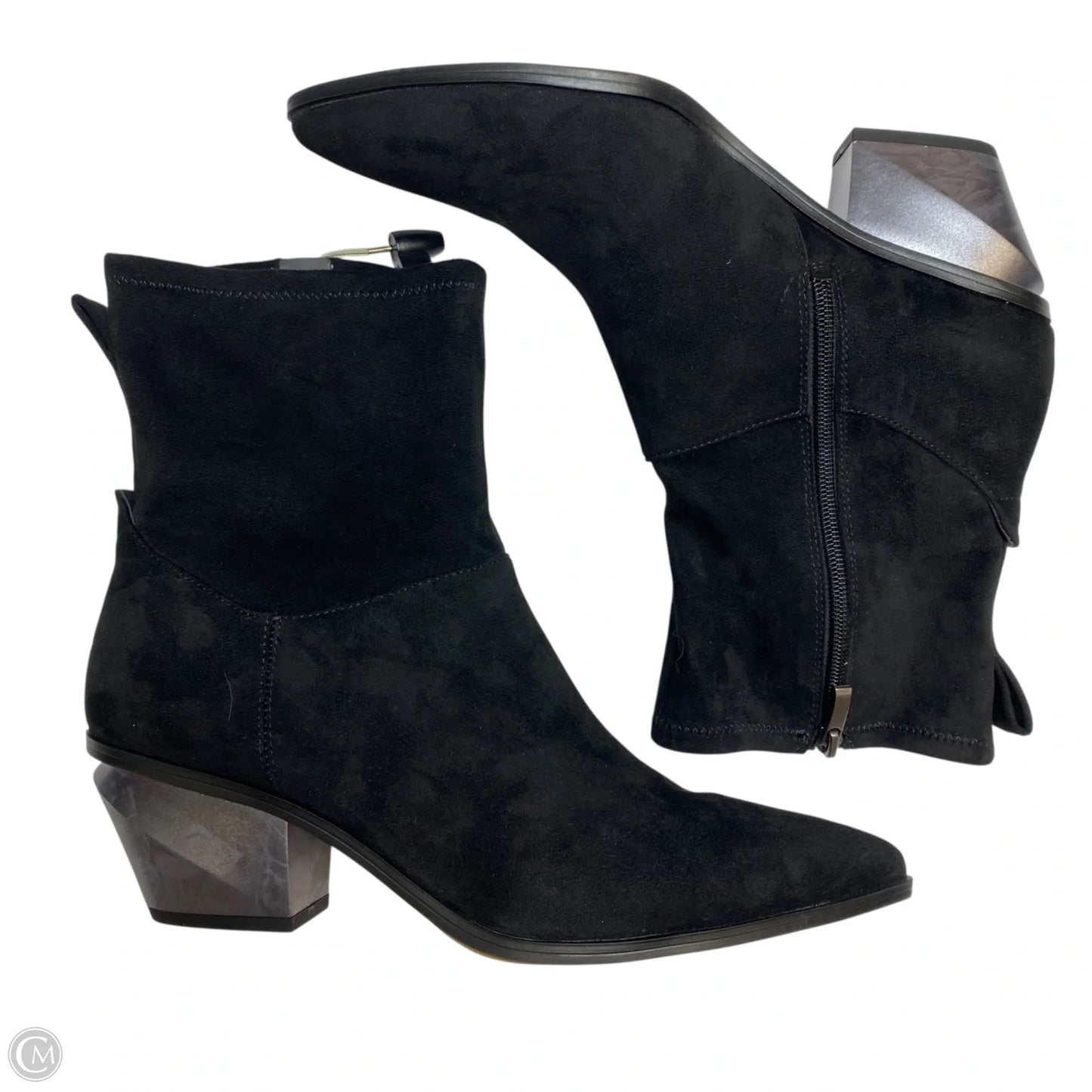 Boots Ankle Heels By Franco Sarto In Black, Size: 9.5