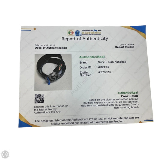 Belt Luxury Designer By Gucci, Size: Medium