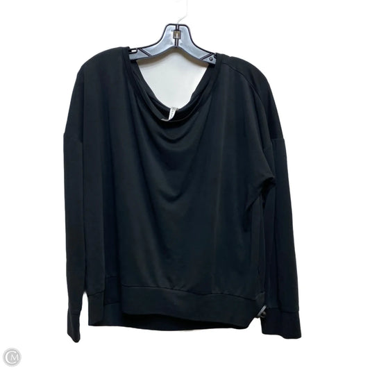 Athletic Top Long Sleeve Crewneck By Fabletics In Black, Size: L