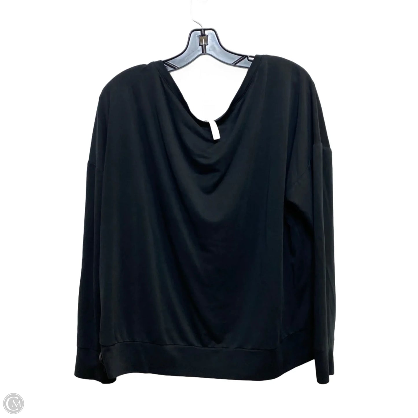 Athletic Top Long Sleeve Crewneck By Fabletics In Black, Size: L