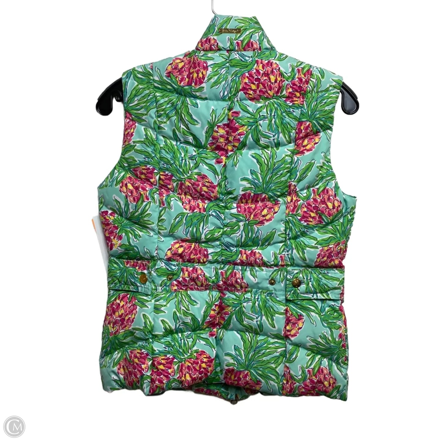 Vest Designer By Lilly Pulitzer In Green & Pink, Size: Xs