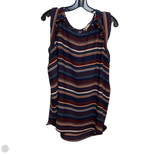 Top Sleeveless By Loft In Blue & Pink, Size: Xl