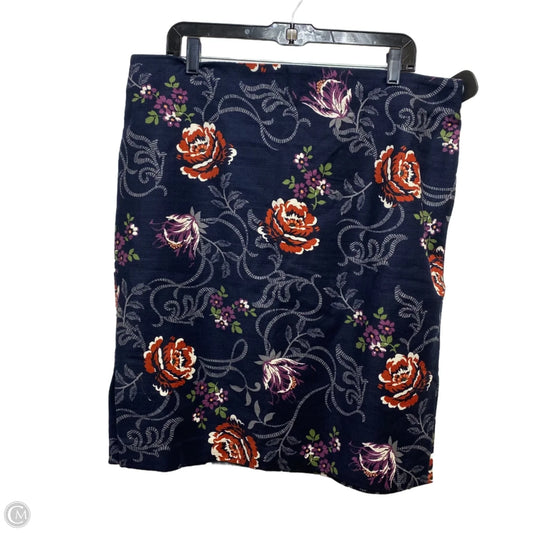 Skirt Mini & Short By Loft In Blue & Purple, Size: Xl