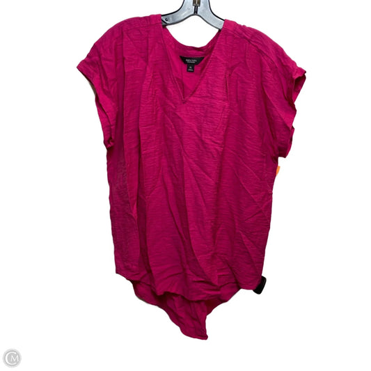 Top Short Sleeve By Simply Vera In Pink, Size: Xl