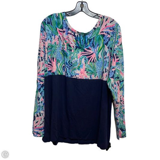 Top Long Sleeve Designer By Lilly Pulitzer In Multi-colored, Size: Xxl