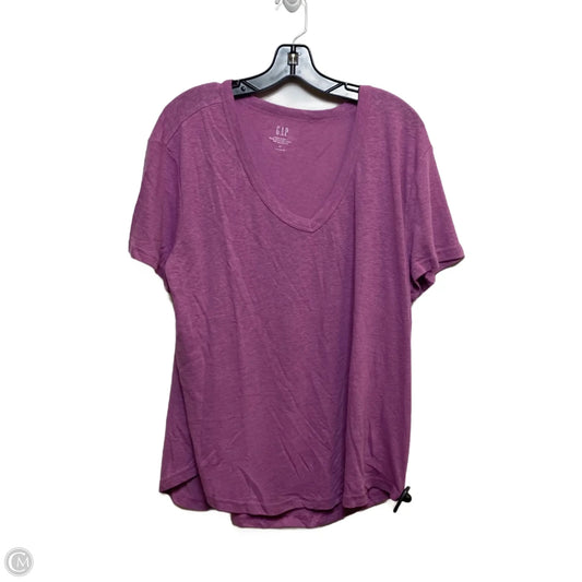 Top Short Sleeve By Gap In Purple, Size: Xl