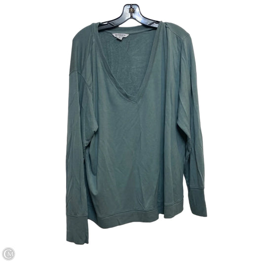 Athletic Top Long Sleeve Crewneck By Athleta In Green, Size: 2x