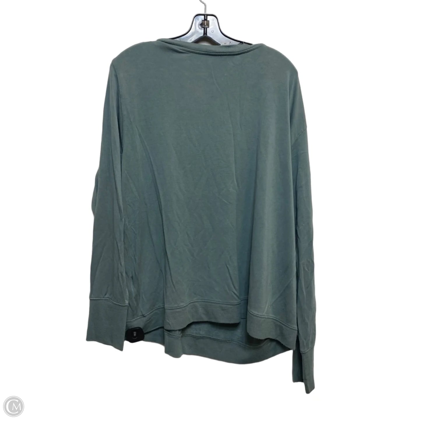Athletic Top Long Sleeve Crewneck By Athleta In Green, Size: 2x