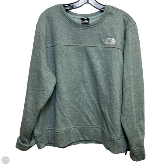 Athletic Top Long Sleeve Crewneck By The North Face In Green, Size: Xxl