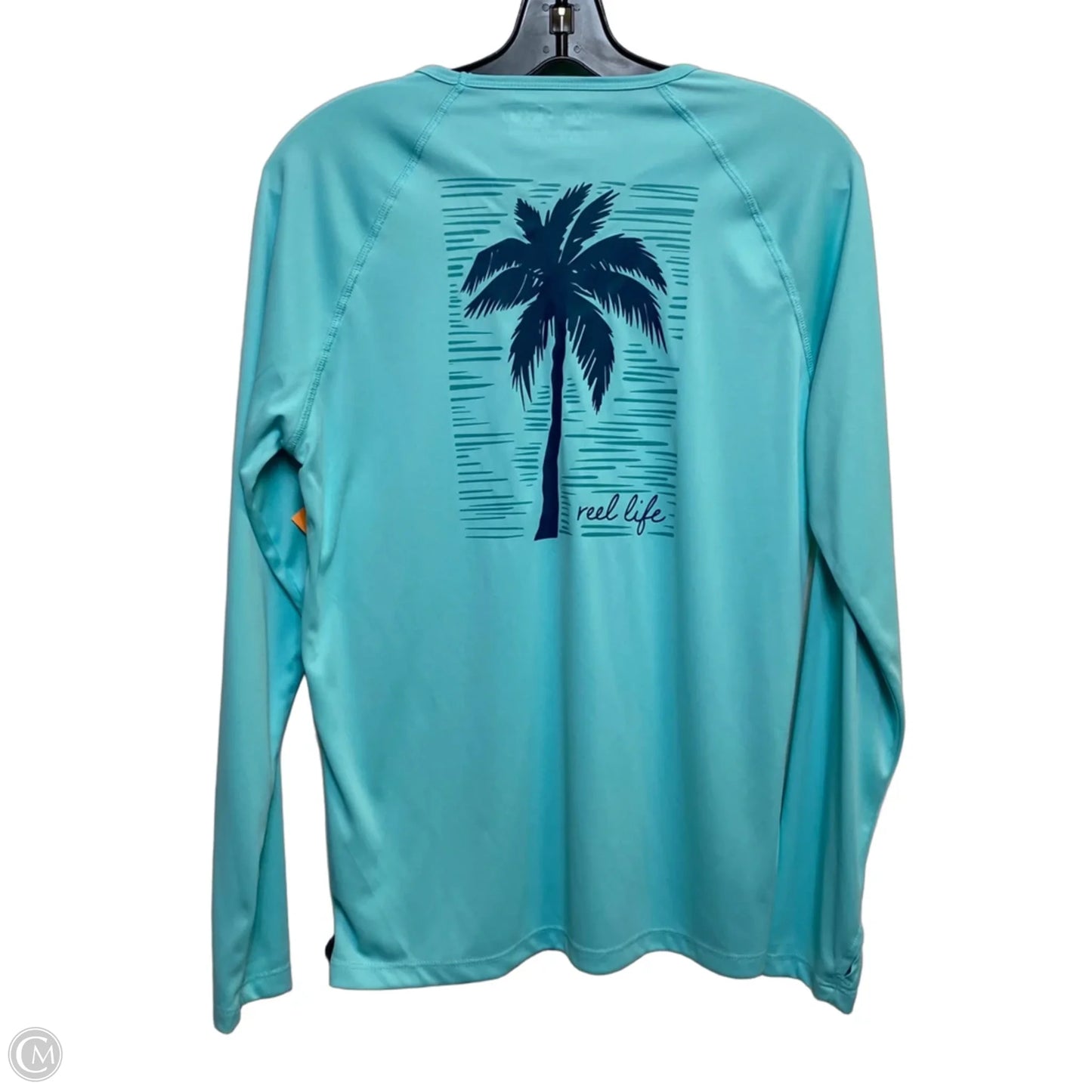 Athletic Top Long Sleeve Crewneck By Reel Life In Blue, Size: L