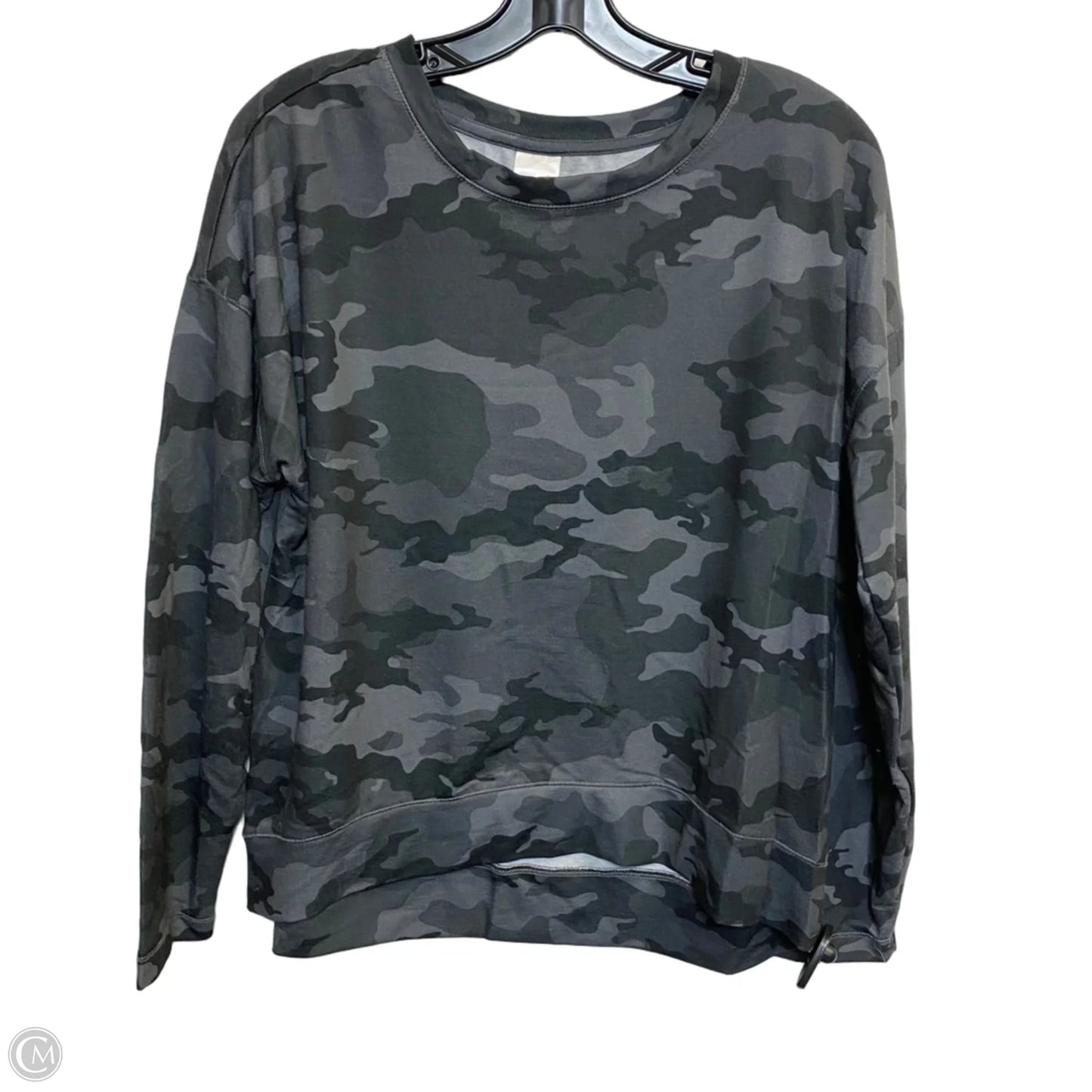 Athletic Top Long Sleeve Crewneck By Avia In Grey, Size: L