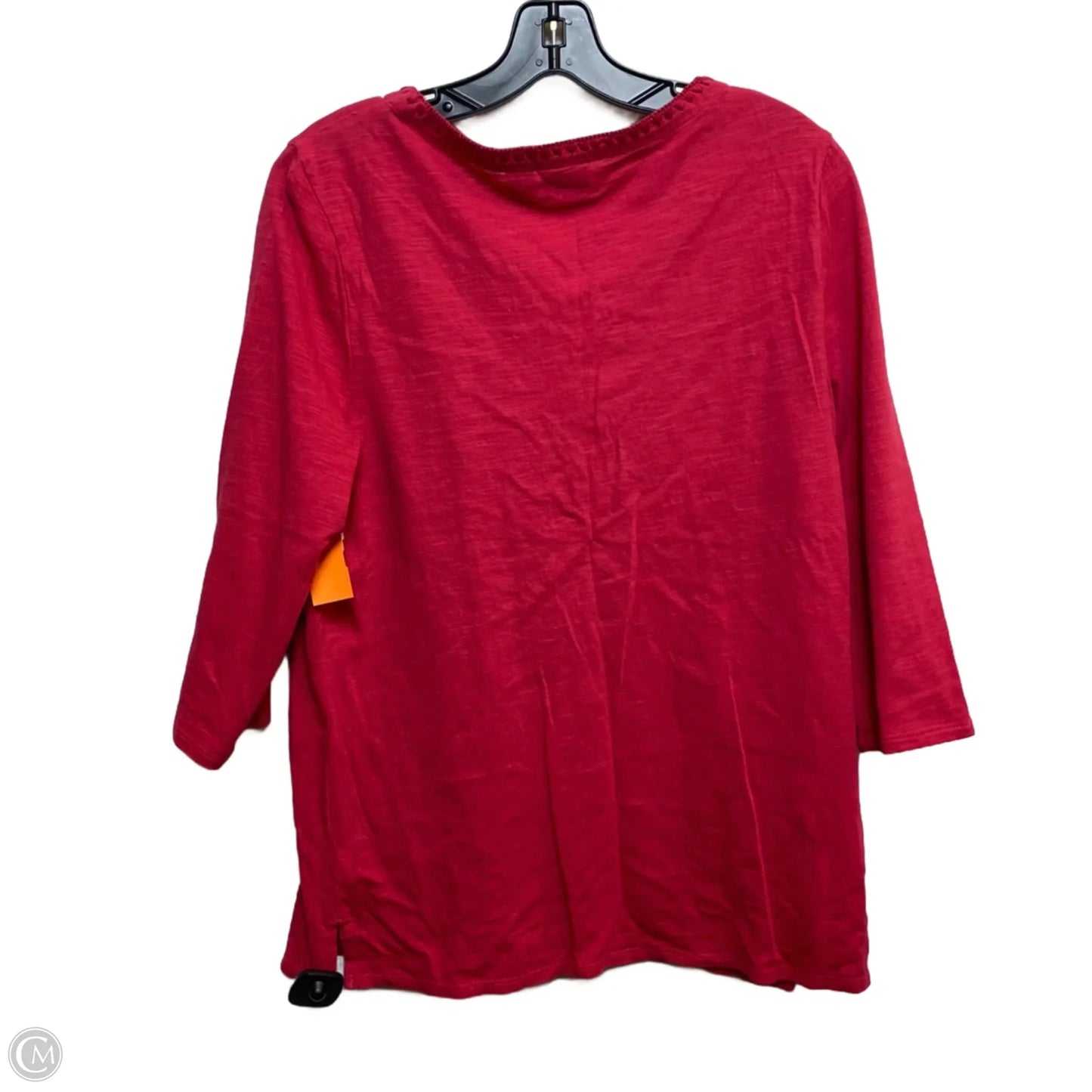 Top 3/4 Sleeve By Chicos In Pink, Size: M