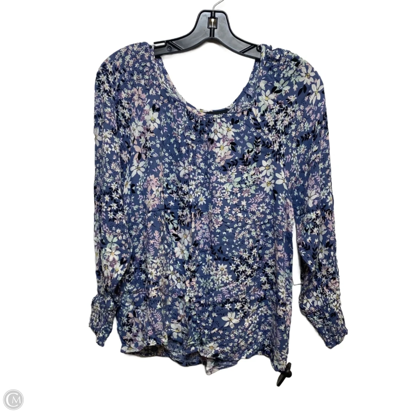 Top Long Sleeve By In Studio In Blue, Size: Mp