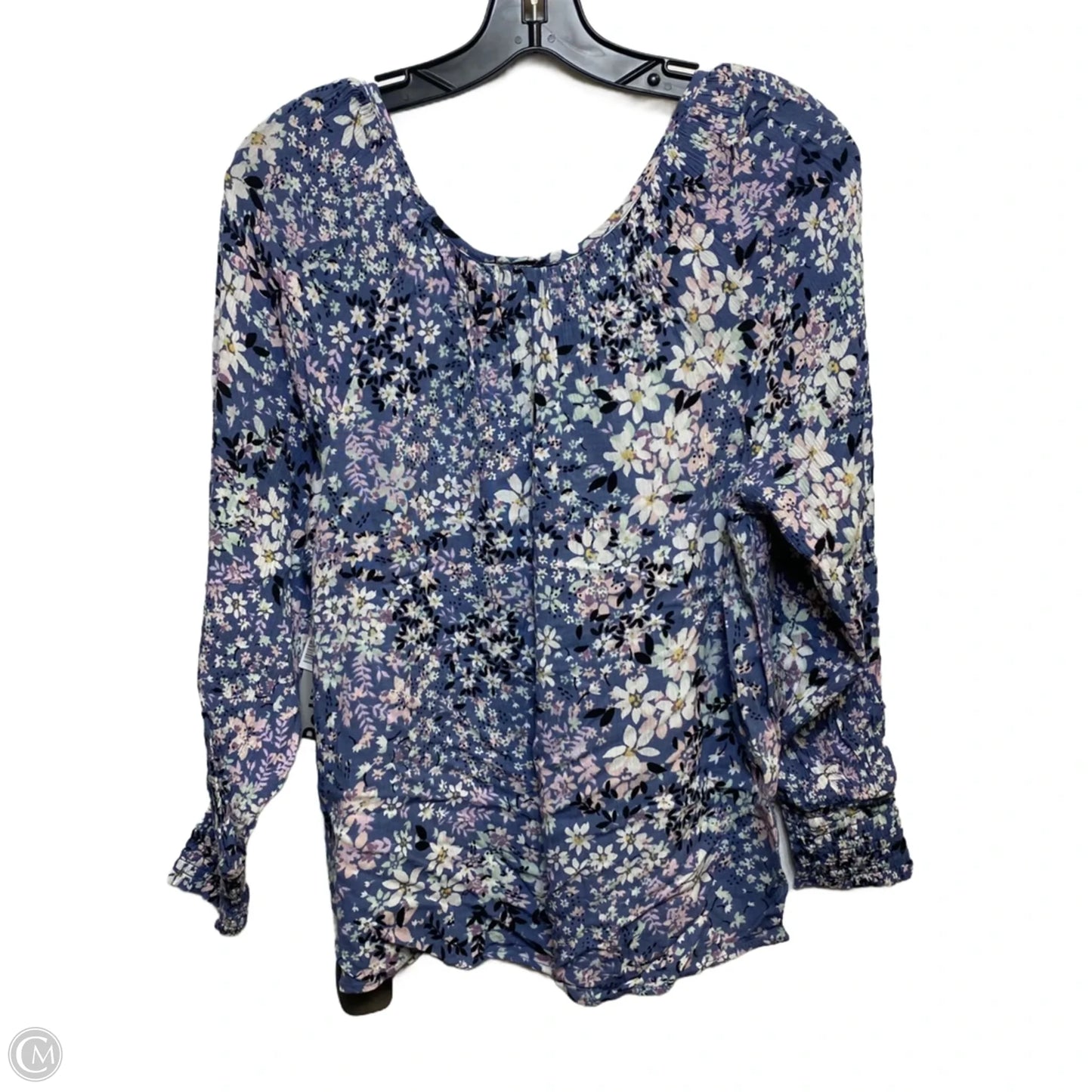 Top Long Sleeve By In Studio In Blue, Size: Mp