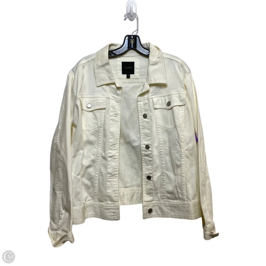 Jacket Denim By Limited In Cream Denim, Size: Xl