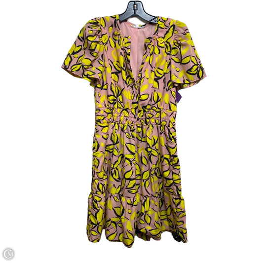 Dress Casual Short By Thml In Pink & Yellow, Size: M