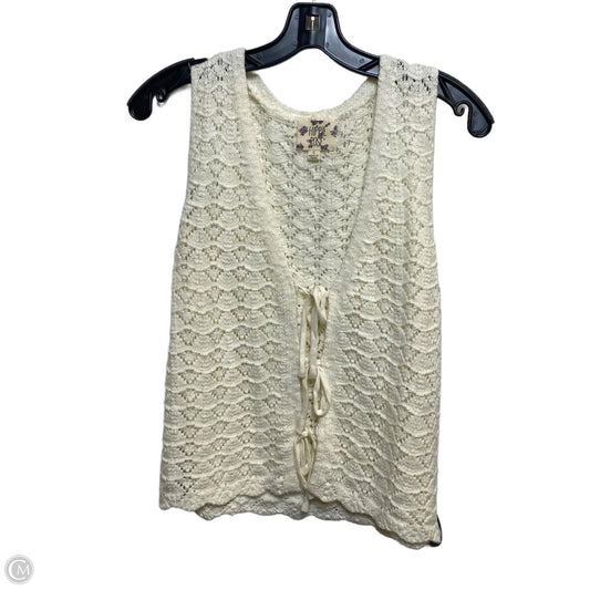 Top Long Sleeve By Hippie Rose In Cream, Size: L