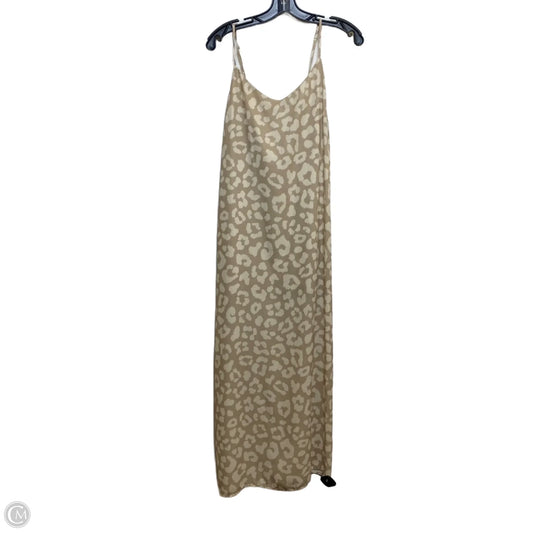 Dress Casual Maxi By Pink In Tan & White, Size: Medium