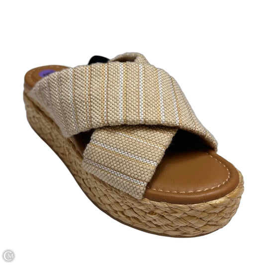 Sandals Heels Wedge By Universal Thread In Cream, Size: 8