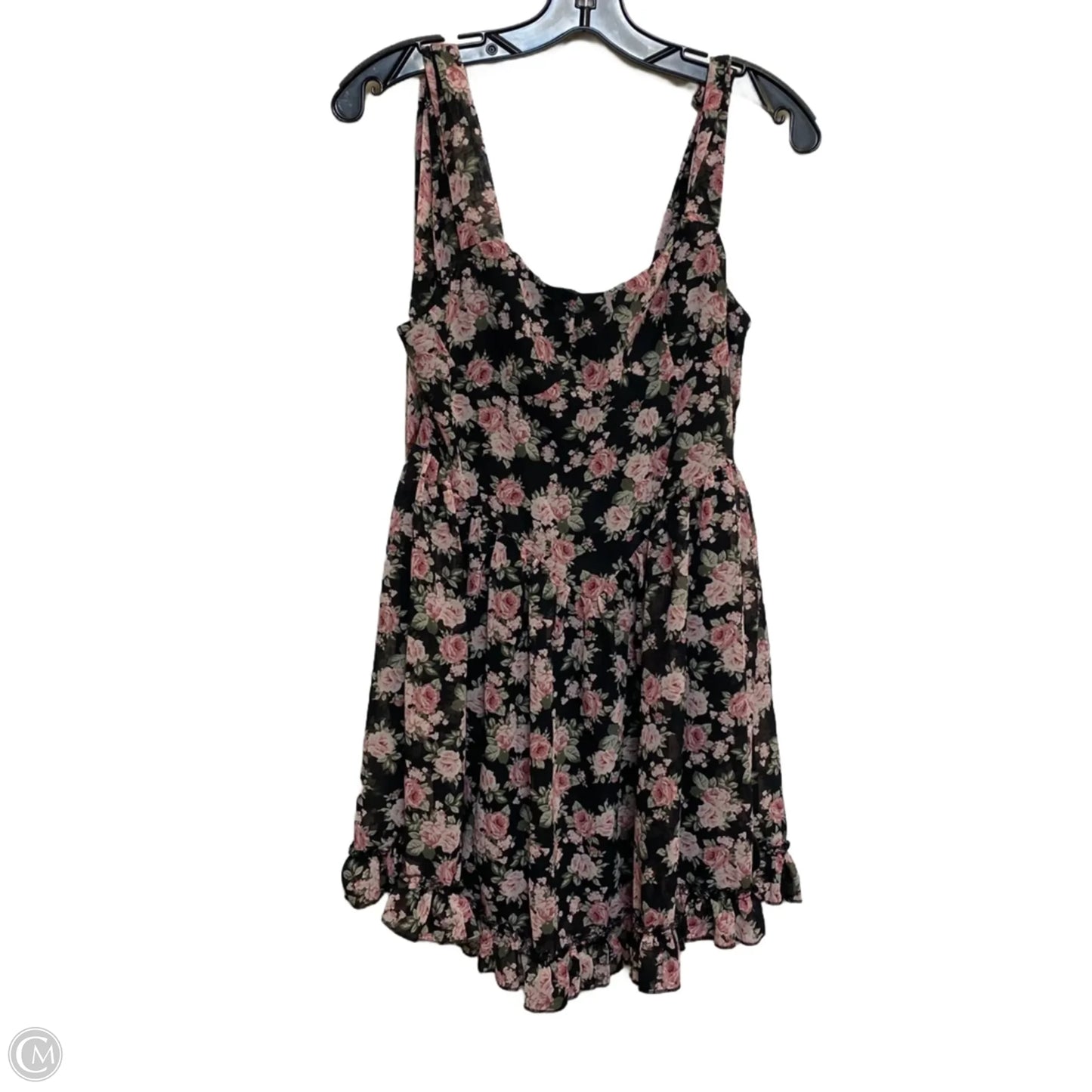 Dress Casual Short By Dazy In Black & Pink, Size: M