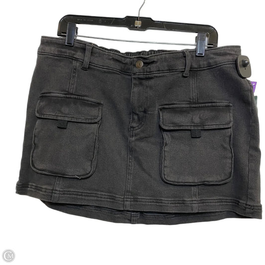 Skirt Mini & Short By Wild Fable In Black Denim, Size: L
