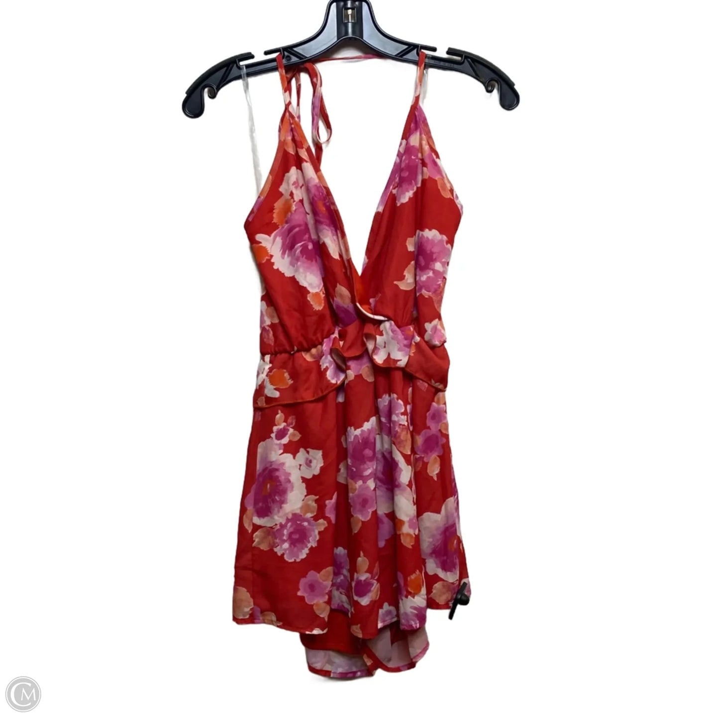 Romper By Pink Lily In Pink & Red, Size: M