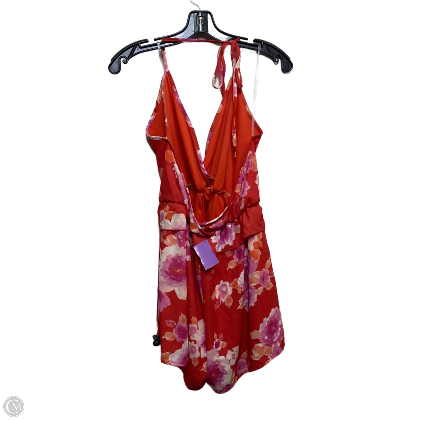 Romper By Pink Lily In Pink & Red, Size: M