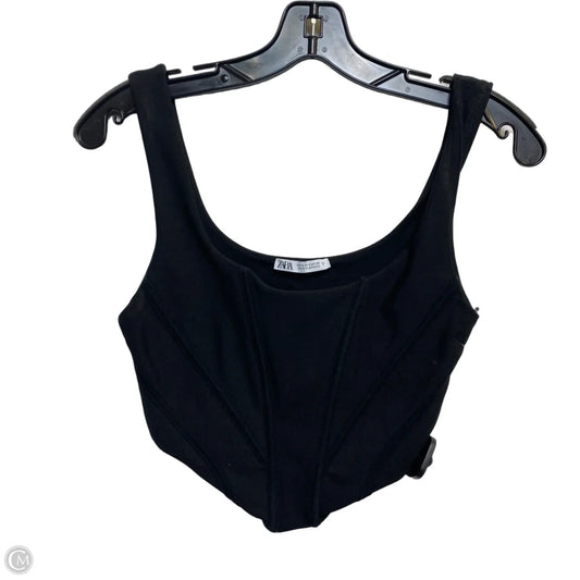 Top Sleeveless By Zara In Black, Size: S