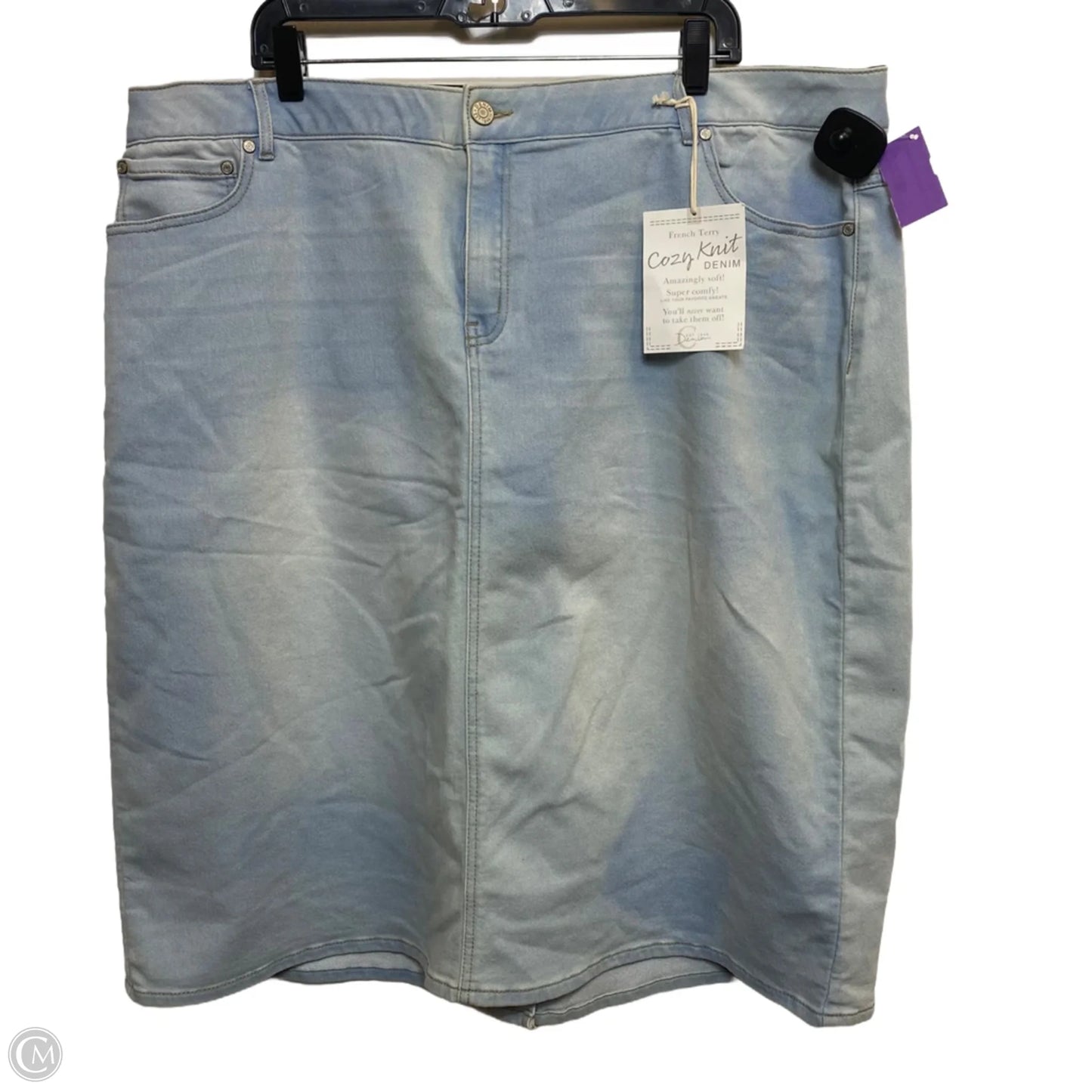 Skirt Mini & Short By Cato In Blue Denim, Size: 24