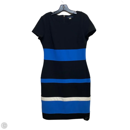 Dress Casual Midi By Tommy Hilfiger In Black & Blue, Size: M