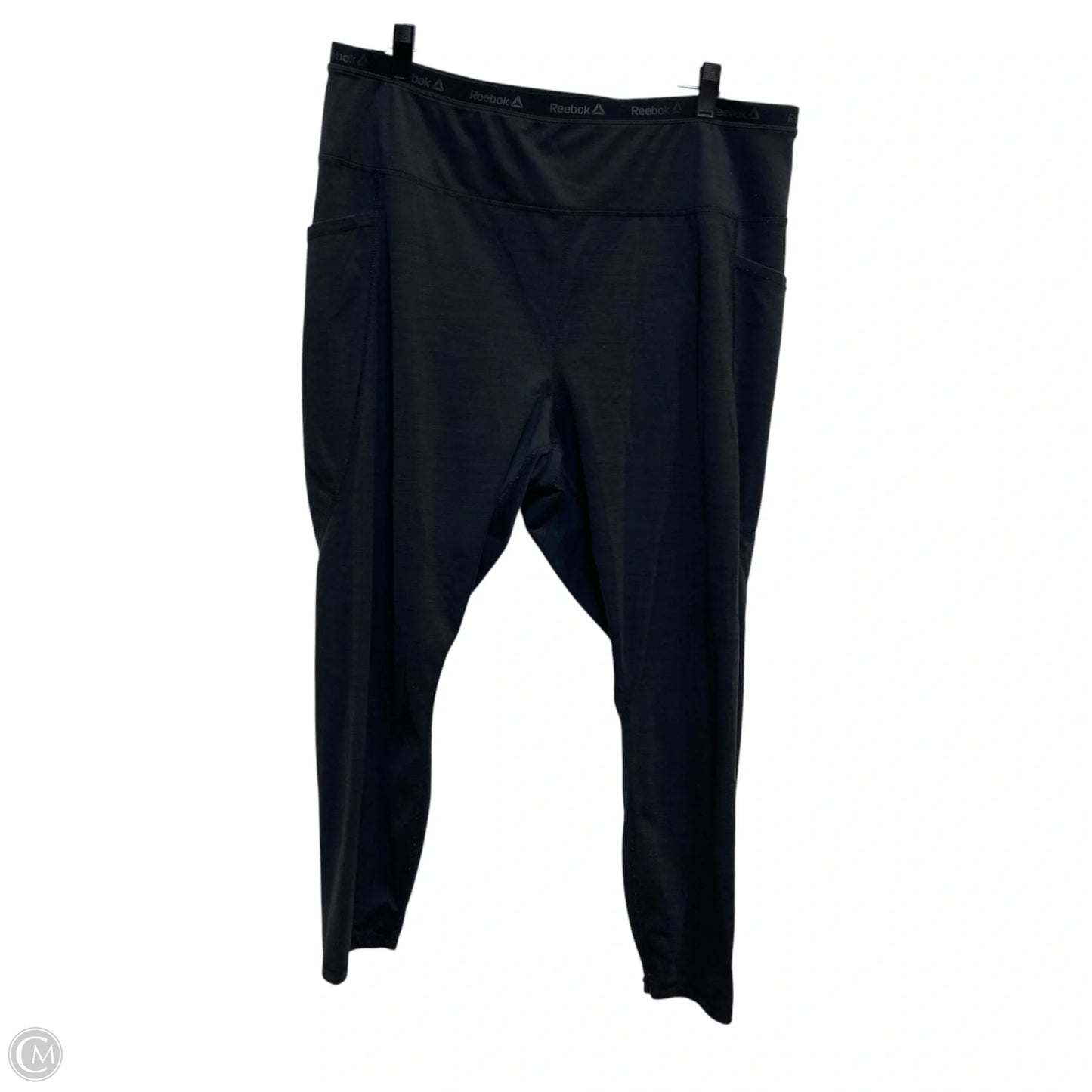 Athletic Leggings By Reebok In Grey, Size: Xxl