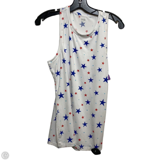 Athletic Tank Top By Clothes Mentor In Red & White, Size: M