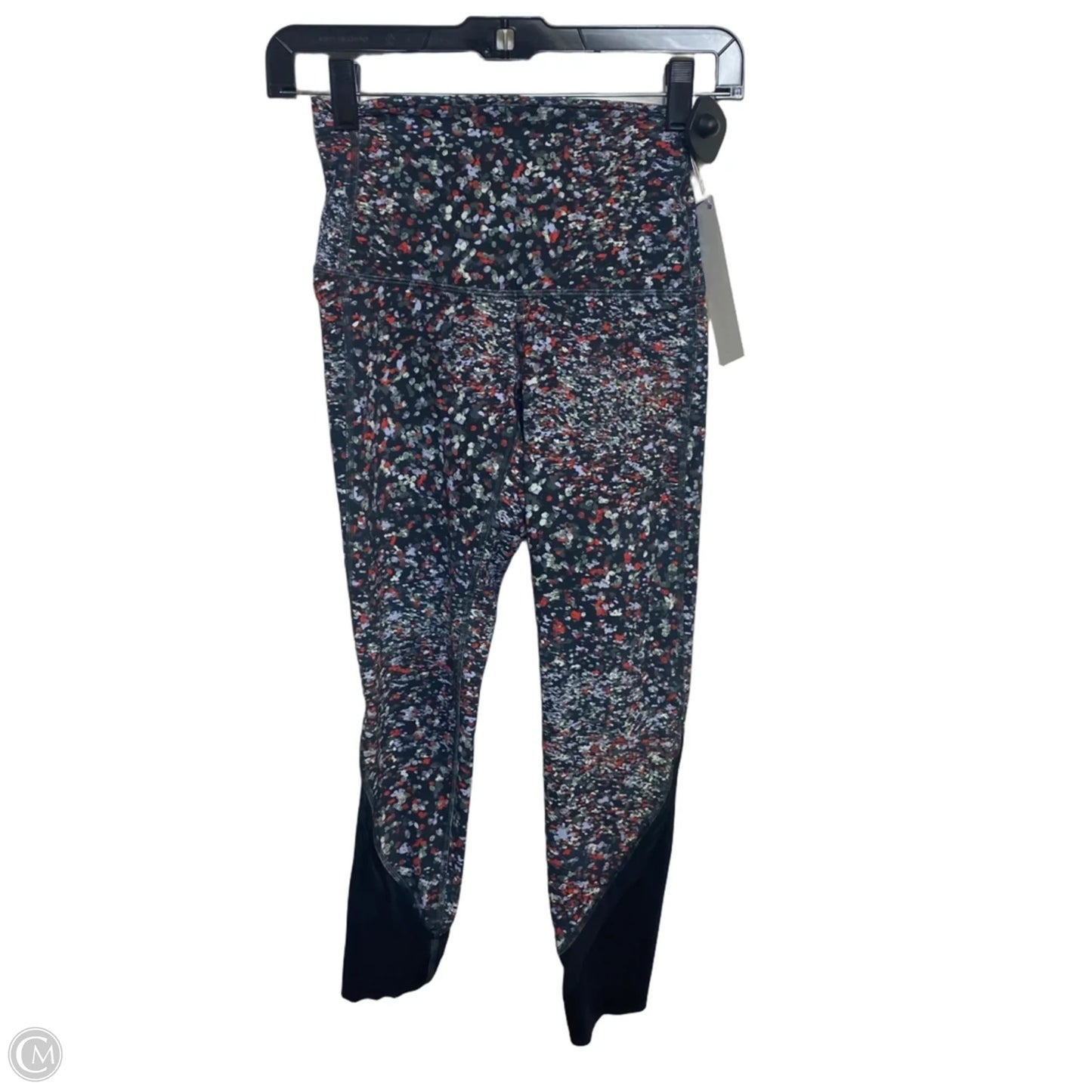 Athletic Leggings By Lululemon In Grey & Red, Size: S