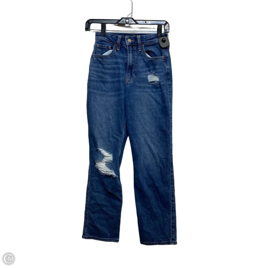Jeans Straight By Hollister In Blue Denim, Size: 0