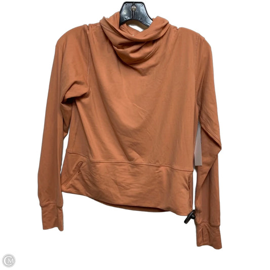 Athletic Top Long Sleeve Collar By Lululemon In Peach, Size: Xs