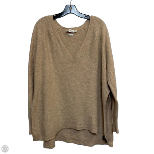 Sweater Designer By Vineyard Vines In Tan, Size: M