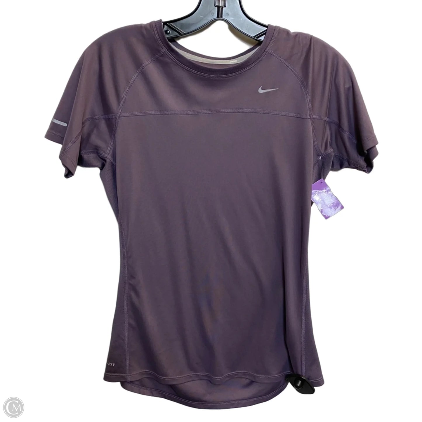 Athletic Top Short Sleeve By Nike Apparel In Purple, Size: M