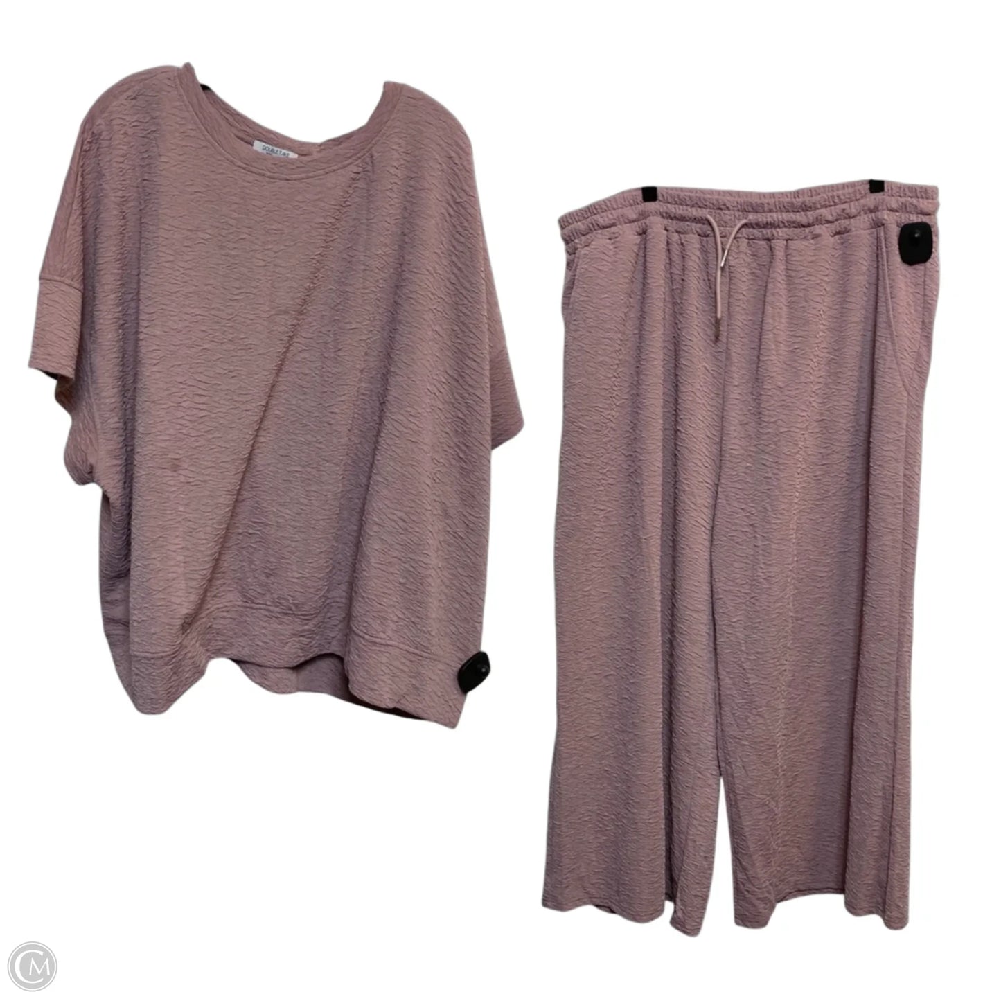 Pants Set 2pc By Double Take In Purple, Size: 3x