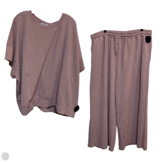 Pants Set 2pc By Double Take In Purple, Size: 3x