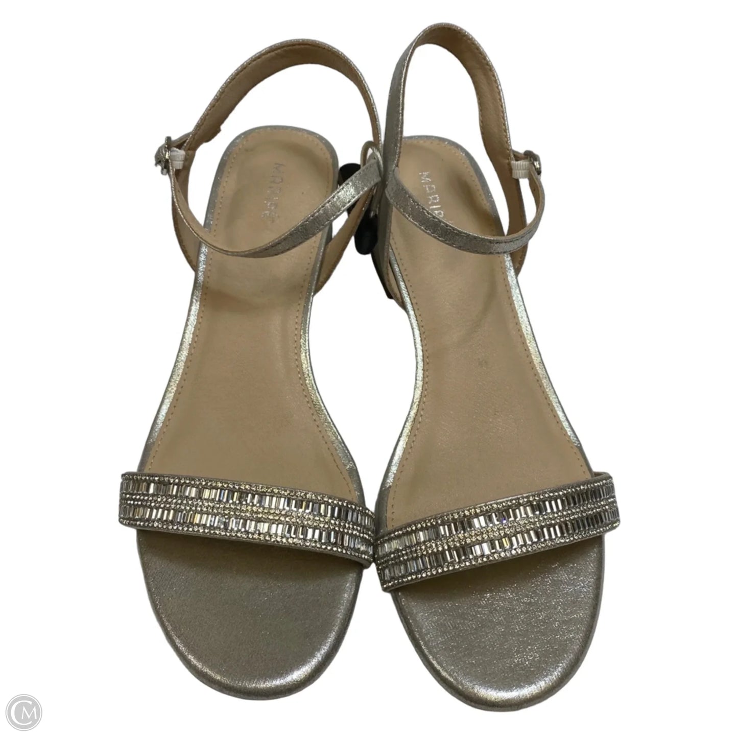 Sandals Heels Block By Maripe In Silver, Size: 11