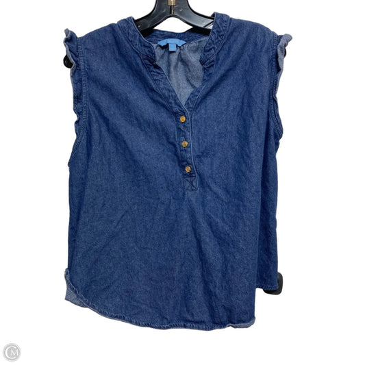 Top Sleeveless By Draper James In Blue Denim, Size: Xl