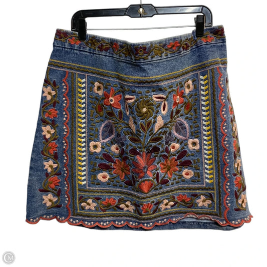 Skirt Mini & Short By Arula In Blue Denim, Size: 2x