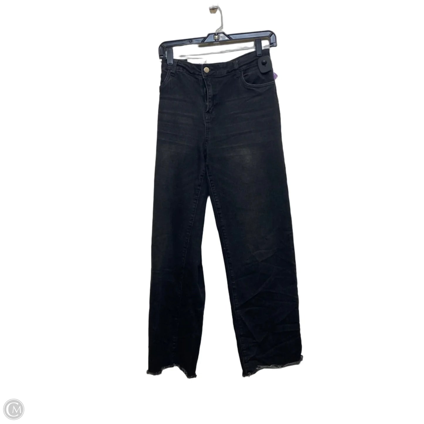 Jeans Flared By Clothes Mentor In Black Denim, Size: 12