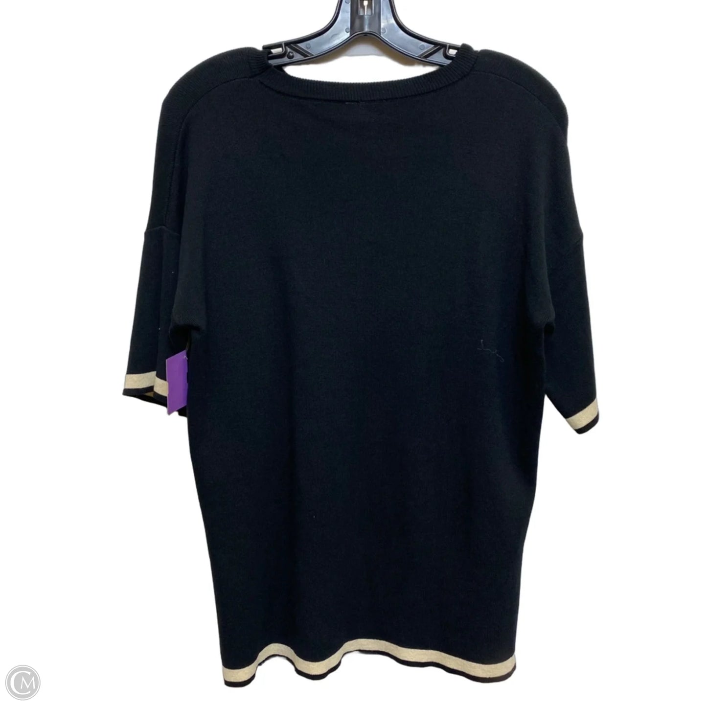 Top Short Sleeve By Clothes Mentor In Black, Size: S