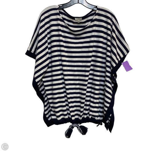 Top Short Sleeve By Talbots In Blue & White, Size: S