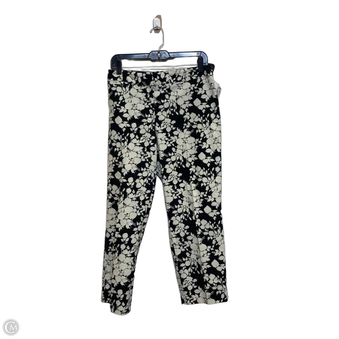 Pants Cropped By Talbots In Black & Cream, Size: 12