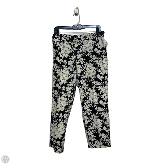 Pants Cropped By Talbots In Black & Cream, Size: 12