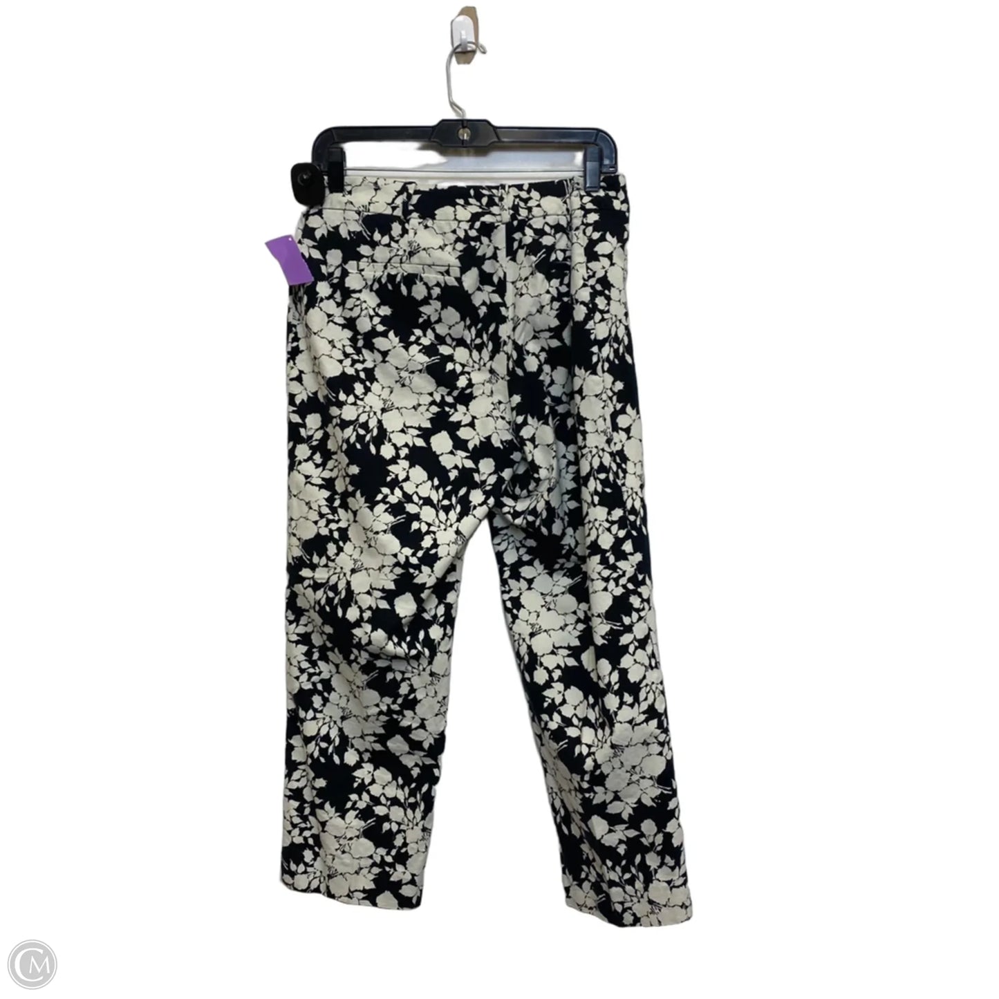 Pants Cropped By Talbots In Black & Cream, Size: 12